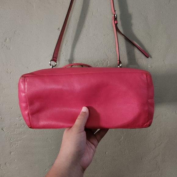 Vintage Coach Hamptons Signature  Crossbody Or Shoulder Bag Watermelon Pink - Picture 12 of 12